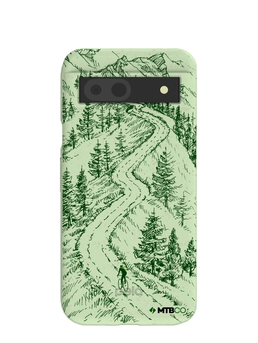 Pela Pixel 8a Green Scenic Phone Case